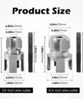 Dual Function Pipe Threading Tool For Drill Internal And External Threads With Half Inch And Three Quarter Inch Dies Rethreading And Cutting Tool That Delivers Quick No Fuss Pipe Threading For Home Workshop Or Pro Jobs product size chart