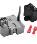 Refrigerator Start Device Relay And Run Capacitor Kit For Whirlpool Kenmore Models, DIY Friendly, with connectors visible