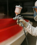 Applying Red Tooling Gelcoat Quart With 15cc MEKP Hardener For Fiberglass Molds and Plugs to create a smooth finish