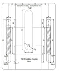 Installation diagram for Pocket Door Lock Hardware With Pull Inconspicuous Sliding Door Handle Recessed Lock For Furniture.