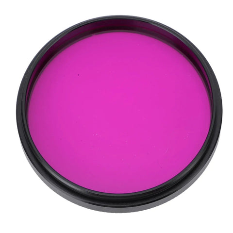 Close-up of a magenta filter from the 6 Piece 2 Inch Telescope Eyepiece Filter Kit Moon Filter With M48x0.75mm Threads Eyepiece Filters