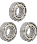 Deep Groove Ball Bearing 17x40x12mm 6203Z Double Shielded, Set Of 3 Workhorse Bearings for CNC, RC, and machinery projects