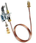 Front view of MCAMPAS Q314A4586 pilot burner with thermocouple kit and copper tubing.