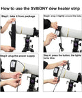 Steps to use SV165 Mini Guide Scope 30mm F4 Finder Bundle With SV172 Dew Heater Strip and Camera Mounts