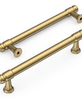 Champagne Bronze Cabinet Pulls 10 Pack Heavy Duty Solid Kitchen Drawer Handles 5 Inch Hole Center 128mm Durable Metal Hardware
