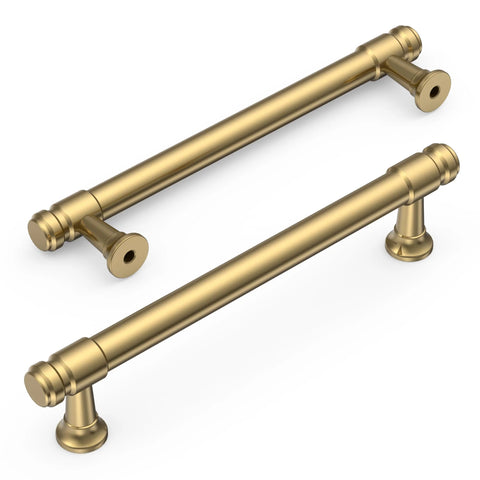 Champagne Bronze Cabinet Pulls 10 Pack Heavy Duty Solid Kitchen Drawer Handles 5 Inch Hole Center 128mm Durable Metal Hardware