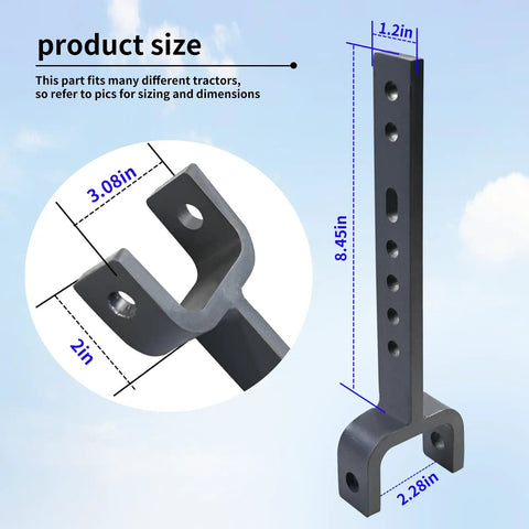 3 Point Hitch Stabilizer Replacement 19573022000 Heavy Duty For Popular Tractor Models 1526 1533 1538 1626 1635 1640 2815 3016 3215 3316 3616 Replaces 19693024000, black steel, 8.45in