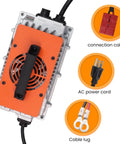 36V Lithium Golf Cart Battery 100Ah LiFePO4 With Built In Bluetooth 200A BMS Includes 36V 25A Charger components