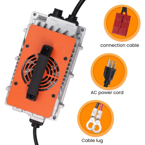 36V Lithium Golf Cart Battery 100Ah LiFePO4 With Built In Bluetooth 200A BMS Includes 36V 25A Charger components