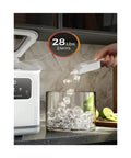 Portable Countertop Ice Maker Machine Makes 28 Pounds Of Fresh Ice Daily With Self Clean Function and Easy Touch Controls.