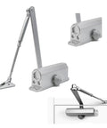 Quiet Close Door Closer With Spring Buffer For All Indoor Doors Easy Install Durable Metal Body No Slam Soft Closing