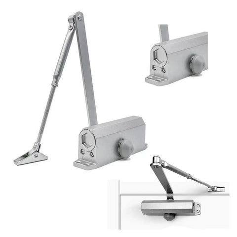 Quiet Close Door Closer With Spring Buffer For All Indoor Doors Easy Install Durable Metal Body No Slam Soft Closing