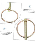 Beefy 8 Pack Lynch Pins With Rings Heavy Duty Locking Pins For Trailers Trucks Lawn Mowers And Farm Equipment Quick Release Design For Secure Hold Rugged Durable Construction Easy To Remove And Reinstall galvanized steel ring pin close-up