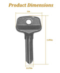 Universal Lock Core Removal Key For Thule And Yakima Roof Rack Systems dimensions showing length and width