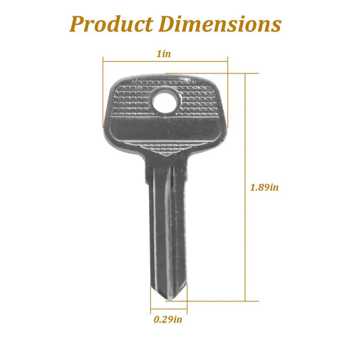 Universal Lock Core Removal Key For Thule And Yakima Roof Rack Systems dimensions showing length and width