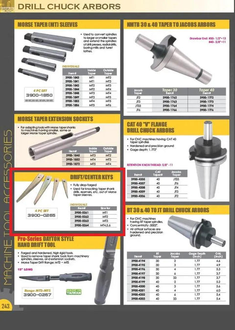 Drift And Center Morse Taper Key Set MT1 MT2 MT3 MT4 MT5 MT6 Beefed Up Drop Forged Tools For Quick Pulls And Solid Taper Shank