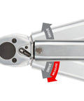 Half Inch Drive Micrometer Torque Wrench With 25 To 250 Foot Pound Range, reversible ratchet mechanism detail