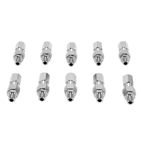 Killer Deal 10 Pack Hydraulic Hose Fittings Quarter Inch NPTF Male Crimp Connectors For Quarter Inch ID Hose Lines Leak Proof Seal Works Flawless On Truck Car Equipment High Quality Steel Easy Install Fix Any Job, 10 steel fittings