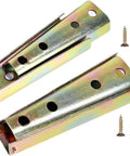 Two Pack Heavy Duty Sofa Latch Connectors Featuring 120 Millimeter Diagonal Bolts Crafted From Cold Rolled Steel To Keep Your Couch Frame Secure As A Rock Daily with screws.