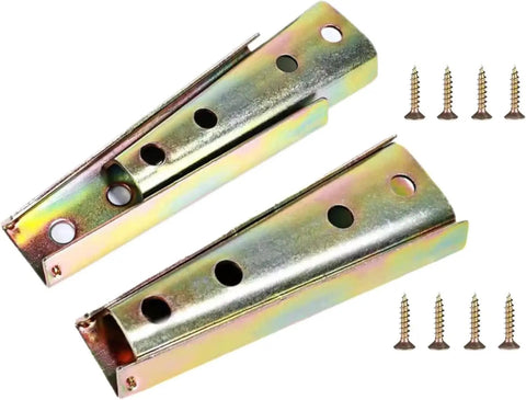 Two Pack Heavy Duty Sofa Latch Connectors Featuring 120 Millimeter Diagonal Bolts Crafted From Cold Rolled Steel To Keep Your Couch Frame Secure As A Rock Daily with screws.
