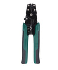 Self Adjustable Ratchet Wire Crimper Tool Kit For Awg 22 To 10 Fits All Insulated Terminals With 200 Heat Shrink Electrical Connectors And Cool Storage Box Perfect For Marine Auto and Heavy Duty Wiring Projects That Need Reliable Connections Every, close-up