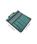 Foldable Garden Kneeler With Tool Pouch And Multiple Pockets showing dimensions 42 x 31 cm, made of 600D Oxford fabric
