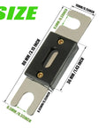 Bad Ass Heavy Duty Anl Fuse Holder With Included 250 Amp Blade Fuse For 0 2 4 AWG In Line Wiring dimensions and design