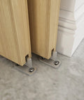 Floor Guide For Sliding Barn Door Hardware Aluminum Silver Set Of 2 Keeps Door Aligned With Rail And Prevents Derailment, installed view