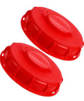 Two Pack Red Abs Ibc Tank Lid Covers With Vent Valves For Easy Pouring, durable plastic for industrial storage.