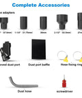 Complete set of accessories for Five In One Miter Saw Dust Collector Attachment with Improved Port for Bosch 12 Inch Glide GCM12SD