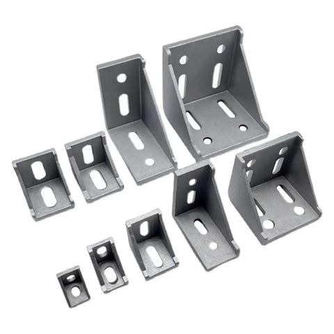 Top Shelf 30By30 CNC Aluminum Extrusion Profile Pair Smooth Linear Rail Mount For 3D Printers And Laser Cutters mounting brackets set in gray