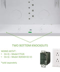 28 Inch Structured Media Enclosure With Hinged Locking Door showing two bottom knockouts for wiring and compatible products