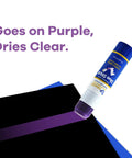Purple Glue Sticks 22g Pack Of 3 For Office And School Projects Goes On Purple Dries Clear on black paper