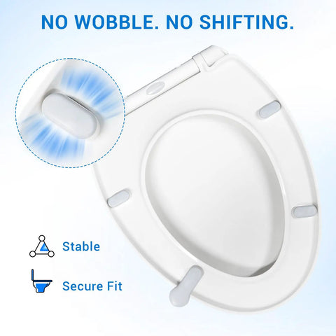 Premium White Elongated Toilet Seat Featuring Soft Close Lid And Touch Free Handle Quiet Closing Design Makes It A Solid Game Changer For Zero Fuss Home Bathrooms