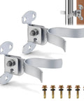 Two Pack One And Three Eighths Inches Flat Back Wall Mount Chain Link Fork Latch For Metal Gates With Screws Or Lag Bolts