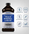 Trace Mineral Liquid Supplement For Real Wellness And Energy 8 Fl Oz Therapeutic Grade Non GMO Gluten Free Lab Tested For Purity You Can Feel Natural Mineral Power To Hydrate And Fuel Your Day bottle.