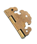 Two Pack Antique Iron Sheet Hinges With Soft-Close Damping For Retro Outward-Opening Wardrobes And Furniture In Bronze With Screws