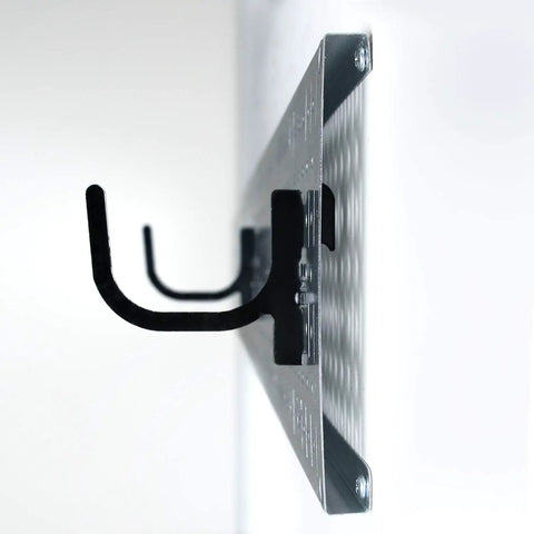 Store Your Gear With This Knockout Galvanized Steel Pegboard Wall Mount Kit For The Garage Featuring Rock Solid Heavy Duty Hooks For Lawn Garden Equipment No Sweat Install