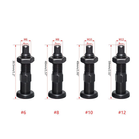 Carbon Steel Spring Return Knob Plunger with Fine Thread Screw for Precise Indexing and Positioning Heavy Duty Rustproof Tool Solid as a Rock for Your DIY Rig Nice Slick Operation Every Time You Need That Tight Fit No Sweat Setup Solid Choice for The Shop
