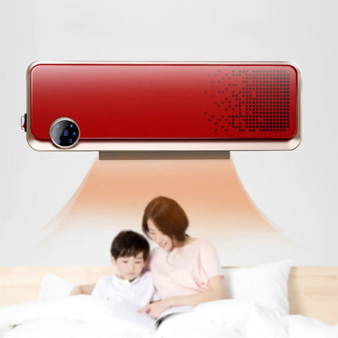 Wall Mounted Space Heater Featuring Thermostatic Remote And Three Speed Modes Kicks Serious Chill For Every Room Eight Hour Timer Provides Built Different Ptc Fast Heating above bed with warm air flow.