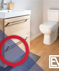 Three Pack Flush Valve Seal For Toilet GP1059291 Ring Gasket Replacement Easy Install in a bathroom setting