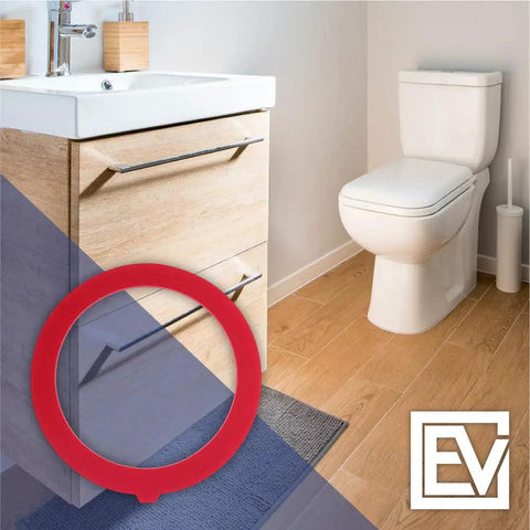 Three Pack Flush Valve Seal For Toilet GP1059291 Ring Gasket Replacement Easy Install in a bathroom setting