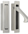 Recessed Pocket Door Pull Handle Edge Flush Hidden Finger Pull For Sliding Doors Stainless Steel 304 Satin Nickel Finish Size 80 By 22 By 16mm Pack Of 2 Durable Corrosion Resistant Modern Minimalist Hardware front view