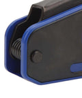 Close-up of All In One Ethernet Crimping Tool With Pass Through Connectors For Cat5 Through Cat6A, showing blue and black components.