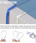Ultra Fast 3 Foot Flat Shielded Ethernet Cables in a 6 Pack for High Speed Internet Boost shown hidden along a cabinet edge