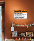 12 By 8 Inch Aluminum Warning Electrical Supply Connection Sign Tough As Nails Industrial Grade Safety Sign With Pre Drilled Holes For Easy Mounting In Industrial Commercial And Residential Settings on brown wall