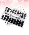 Slick Miniature Screw And Bolt Assortment Kit In Clear Storage Case For Handymen And Weekend Warriors Seeking Quick Home Repair And Fine Mechanics with various fasteners.
