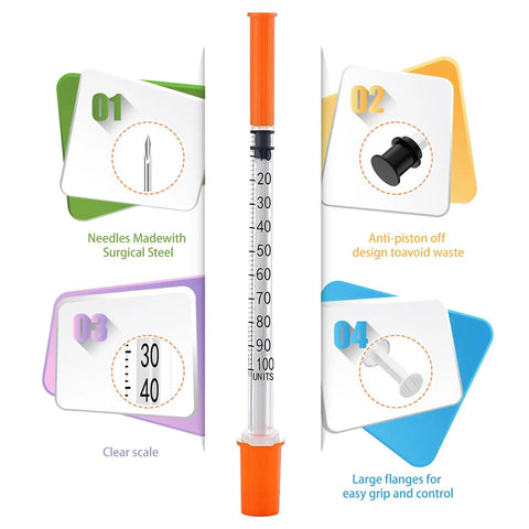 1Cc Syringe With 30G Half Inch Needle, Individually Wrapped Lab Supplies, 30 Pack, Clear Readout And Smooth Plunger, No Sticking, Precision Measurement For Lab Use