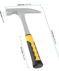 32oz Rock Pick Hammer With 12 Inch Carbon Steel Chipping Hammer Skid Handle Polished Tip Geologist Hammer For Mining