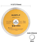 Three Piece Four And One Half Inch Diamond Cutting Blade Set For Tile And Masonry with 7/8 Inch Arbor and reducing ring